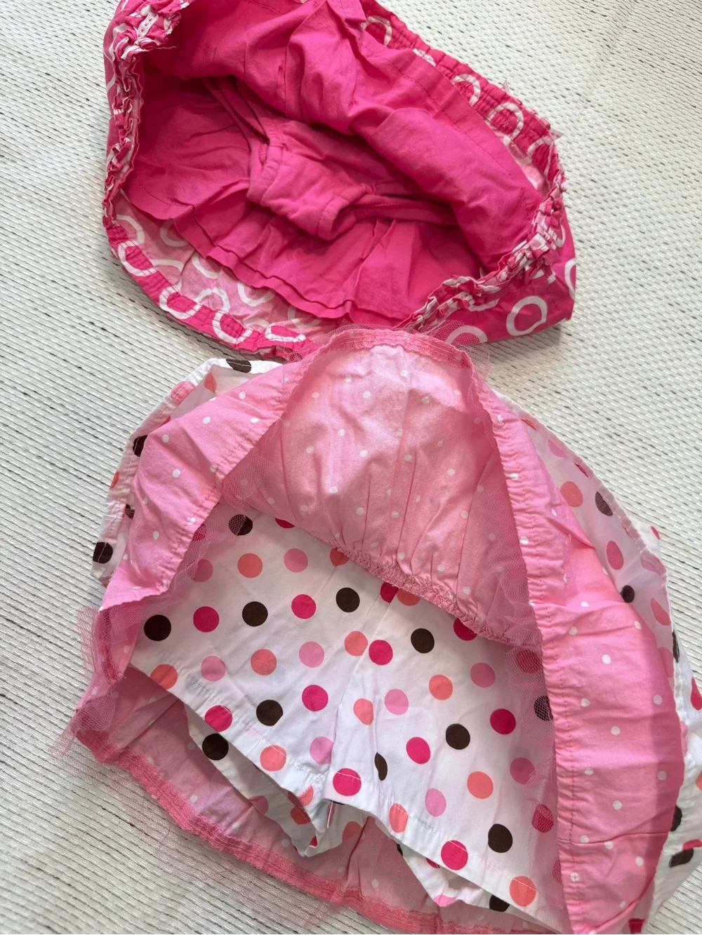 Y2K Kidcore Skort Skirt Set of 2 Girl’s 3T Pink Polka Dots Girly
